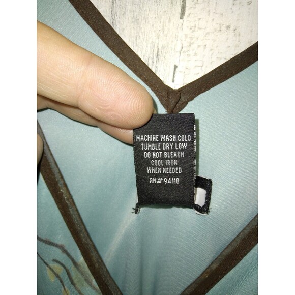 Believe Woman Light Blue Deep V-Neck Dress Size 6 Flutter Sleeve Y2K - Picture 5 of 6